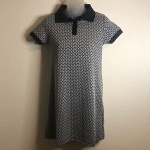Zara Girl blue and white polo dress, size 13-14